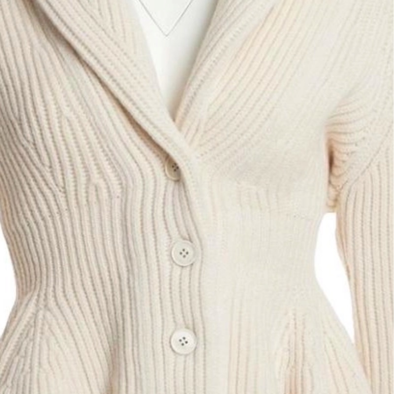 Alexander McQueen 粗針織外套（V領）-3