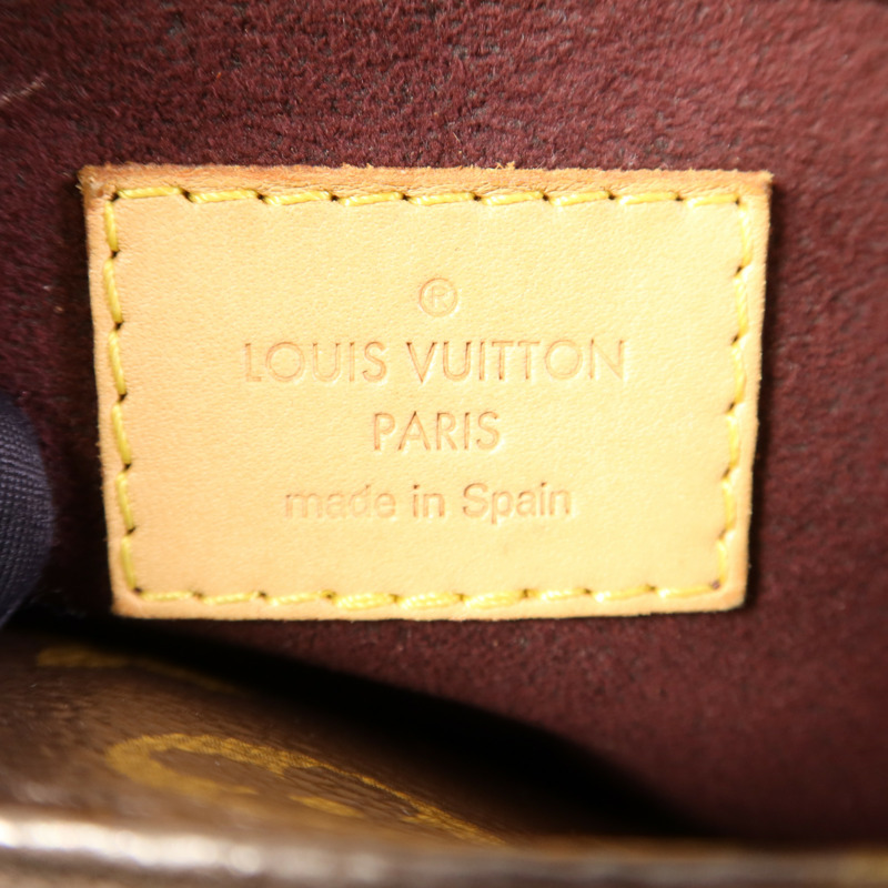 LOUIS VUITTON Monogram Montaigne BB金扣手挽肩背兩用袋棕色-6