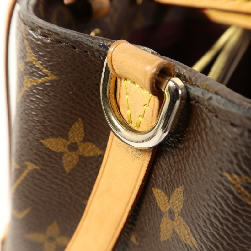 LOUIS VUITTON Monogram Montaigne BB金扣手挽肩背兩用袋棕色-10