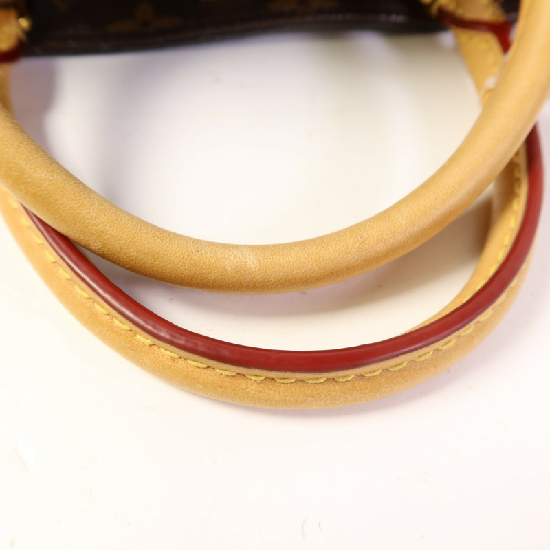 LOUIS VUITTON Monogram Montaigne BB金扣手挽肩背兩用袋棕色-19