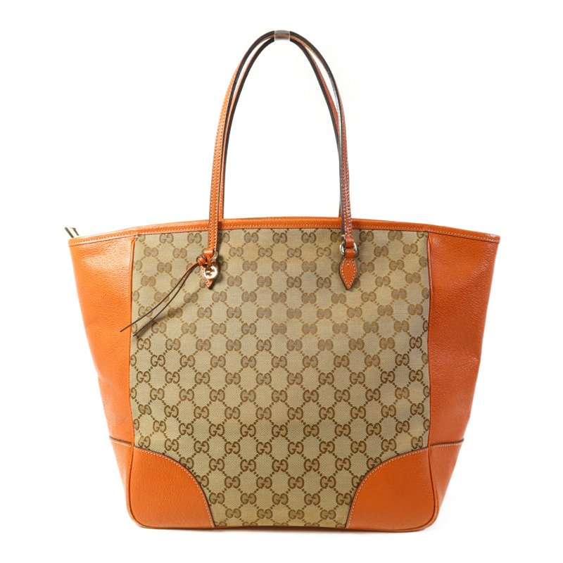 GUCCI 帆布Bree Tote Bag金扣手挽袋-0