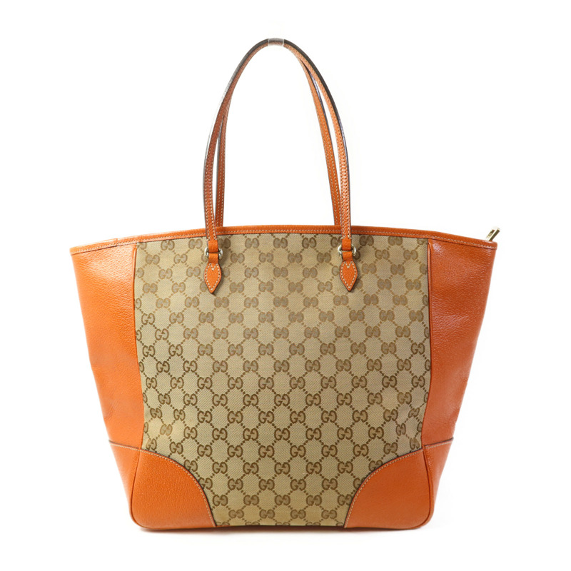 GUCCI 帆布Bree Tote Bag金扣手挽袋-1