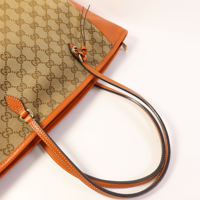 GUCCI 帆布Bree Tote Bag金扣手挽袋-4