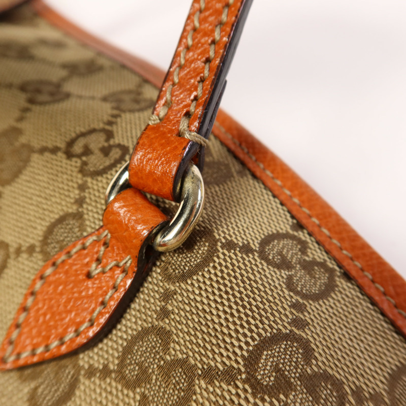 GUCCI 帆布Bree Tote Bag金扣手挽袋-10