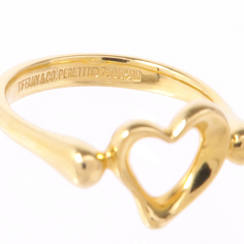 TIFFANY＆CO 18K黃金Heart Ring戒指US#5.5-4