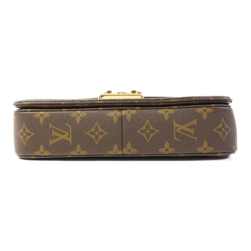 LOUIS VUITTON Monogram Marceau金扣鏈帶肩背袋棕色-3