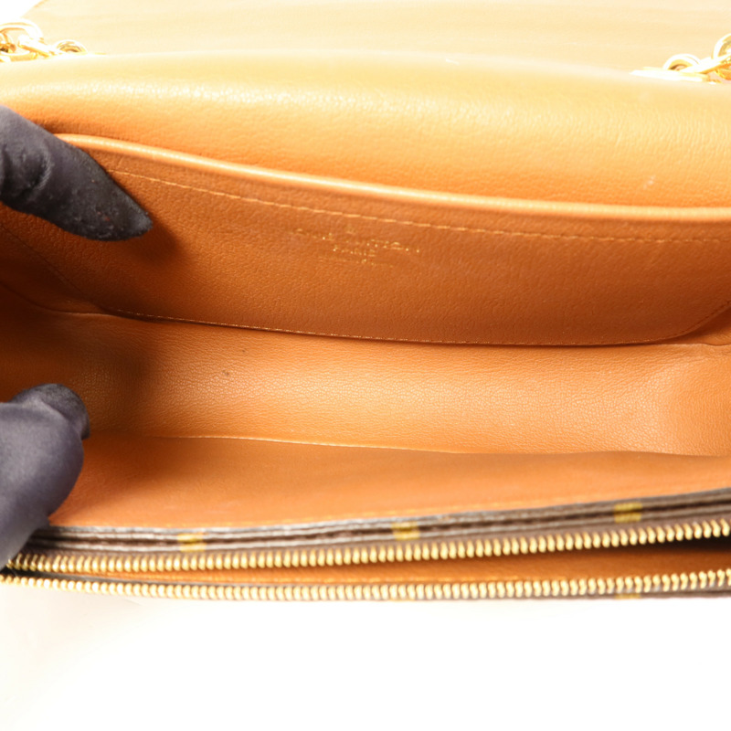 LOUIS VUITTON Monogram Marceau金扣鏈帶肩背袋棕色-6