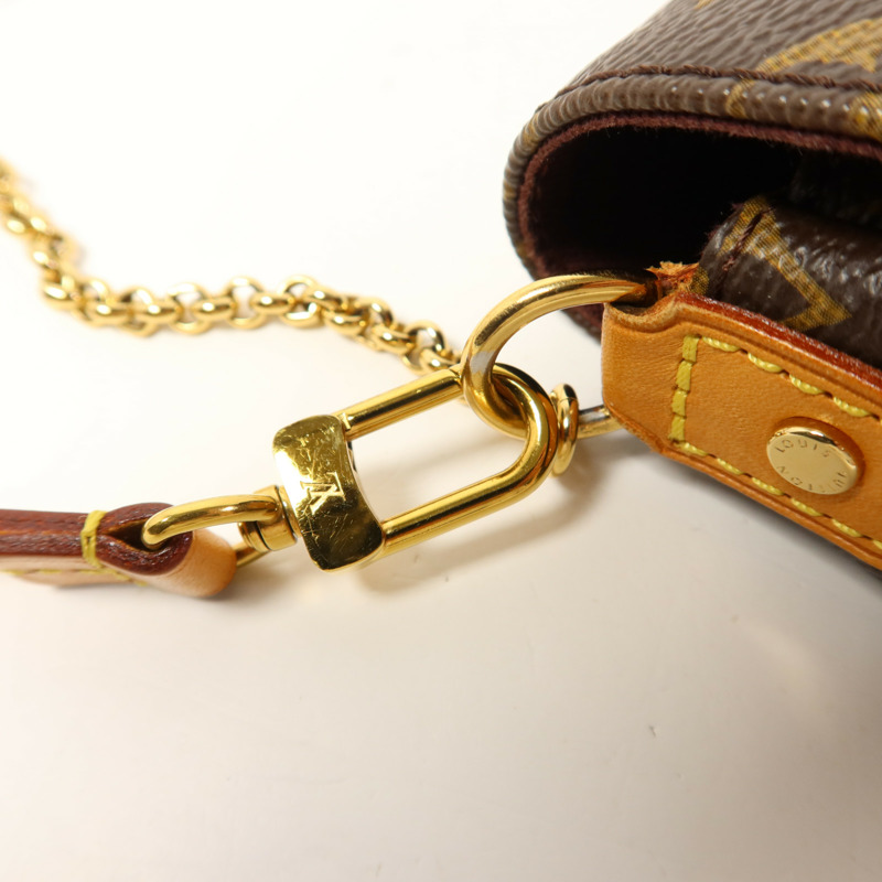 LOUIS VUITTON Monogram Favorite MM金扣手挽肩背兩用袋-11