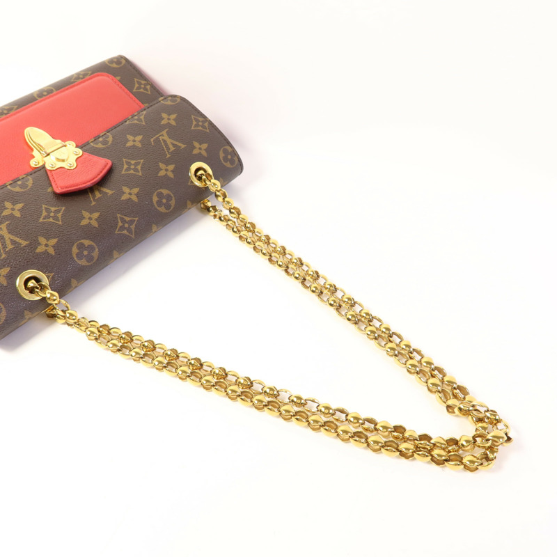 LOUIS VUITTON Monogram Victoire金扣鏈帶肩背袋-4