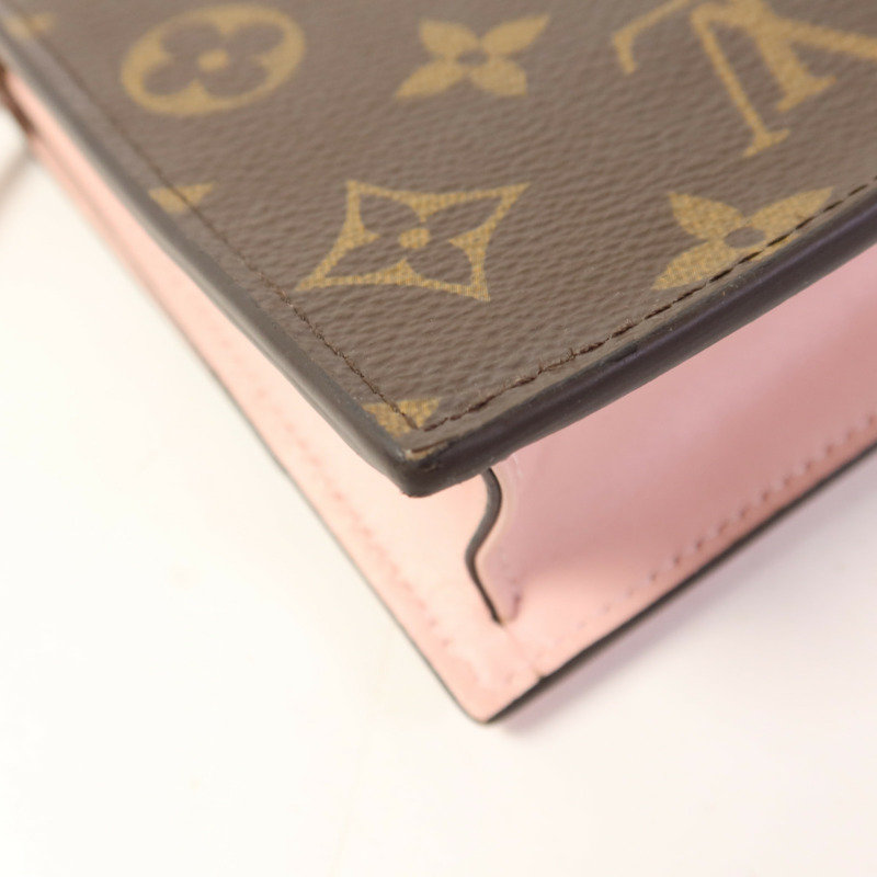 LOUIS VUITTON Monogram Flore Chain Wallet金扣鏈帶肩背袋-17