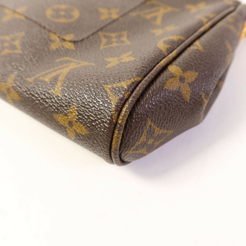 LOUIS VUITTON Monogram Favorite MM金扣手挽肩背兩用袋-15