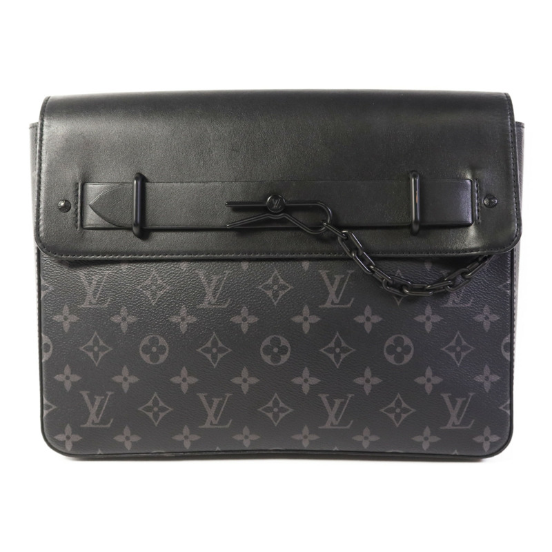 LOUIS VUITTON Monogram Eclipse Pochette Steamer手拿包-0