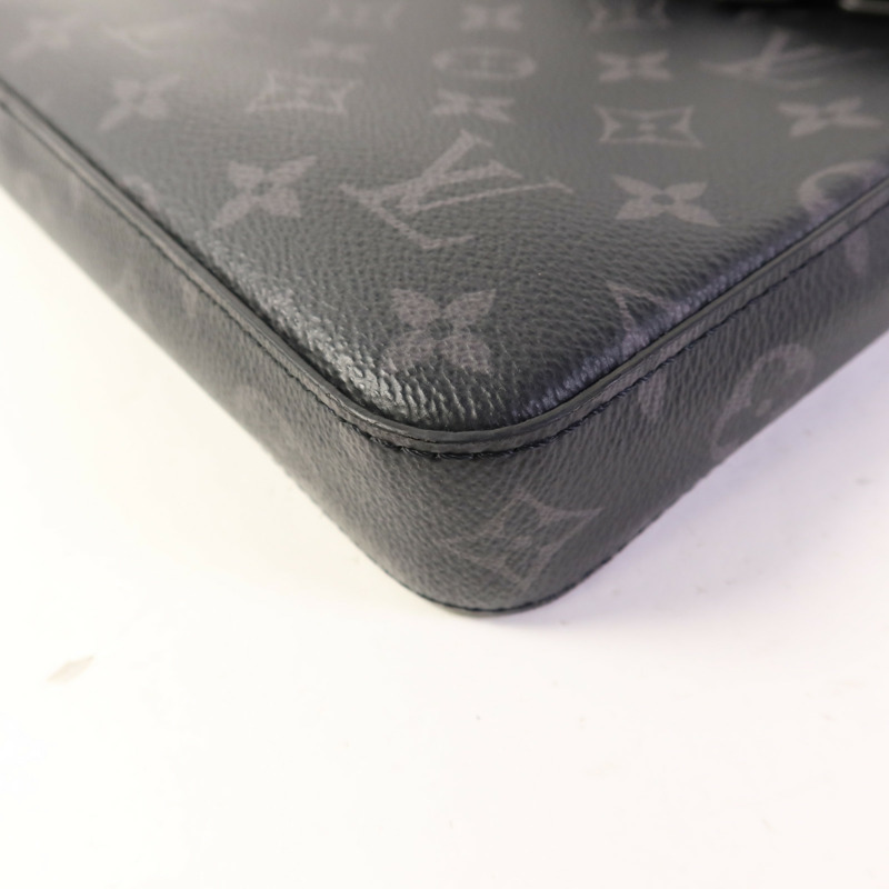 LOUIS VUITTON Monogram Eclipse Pochette Steamer手拿包-10