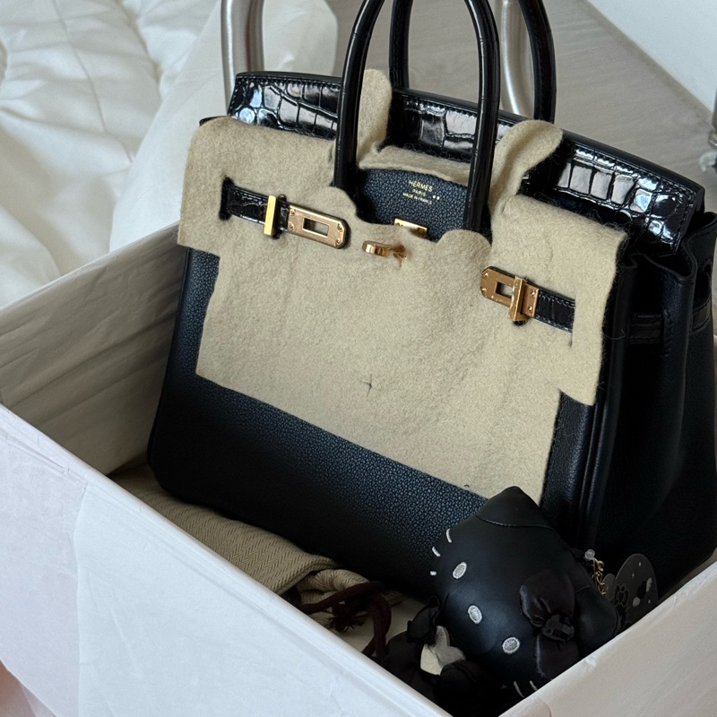 現貨｜Hermes birkin25 touch 亮面鱷魚皮  C刻-0