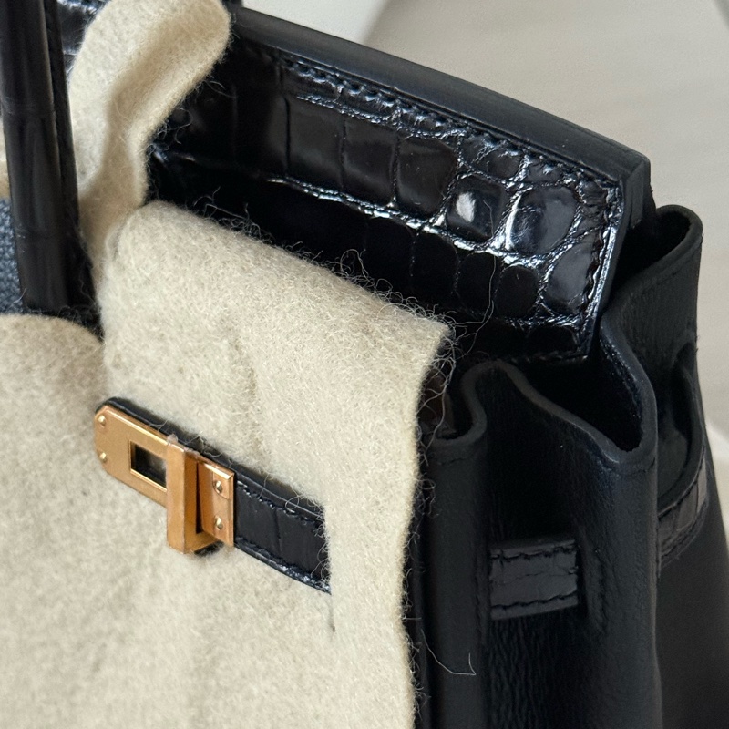 現貨｜Hermes birkin25 touch 亮面鱷魚皮  C刻-3