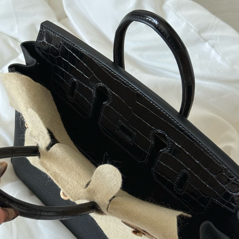 現貨｜Hermes birkin25 touch 亮面鱷魚皮  C刻-9