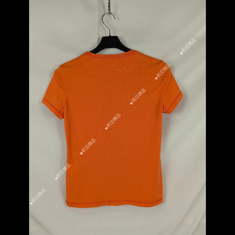 莉亞精品♡Hermes 刺繡口袋短袖 尺碼34 九新美品-1