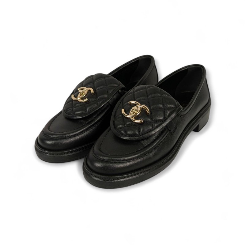 莉亞精品♡經典釦菱格紋樂福鞋 尺碼36 九新美鞋-0