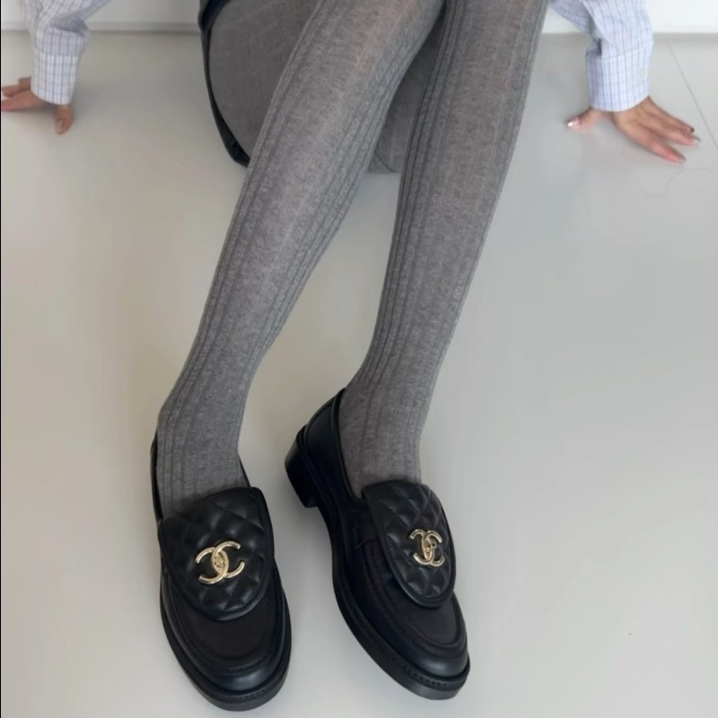 莉亞精品♡經典釦菱格紋樂福鞋 尺碼36 九新美鞋-1