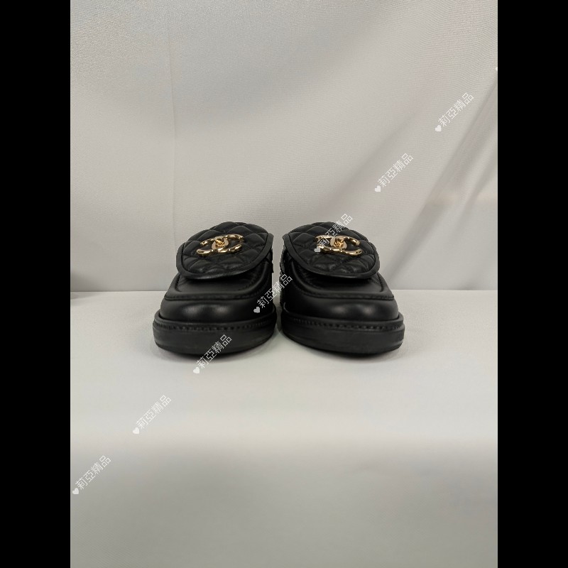 莉亞精品♡經典釦菱格紋樂福鞋 尺碼36 九新美鞋-2