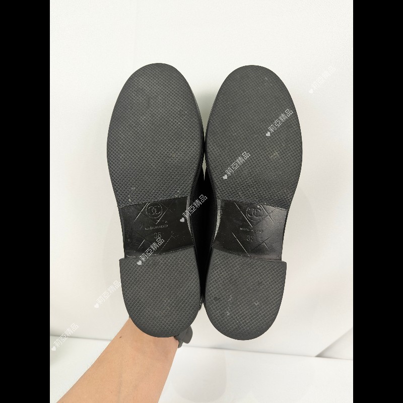 莉亞精品♡經典釦菱格紋樂福鞋 尺碼36 九新美鞋-5