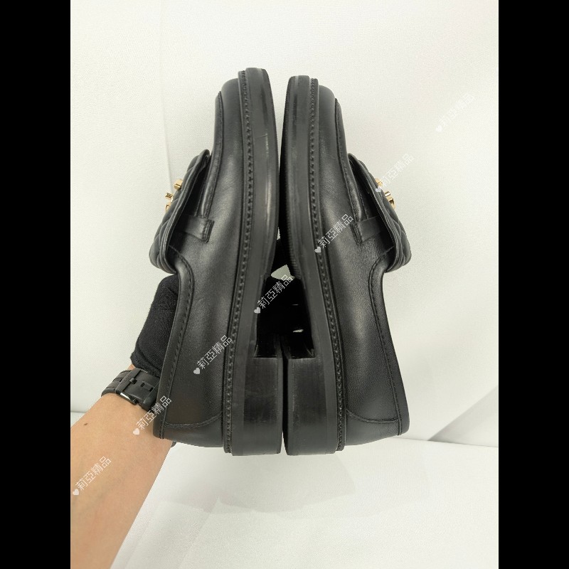 莉亞精品♡經典釦菱格紋樂福鞋 尺碼36 九新美鞋-7