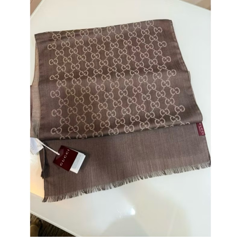 GUCCI 圍巾 絲巾 雙面提花羊毛圍巾-0