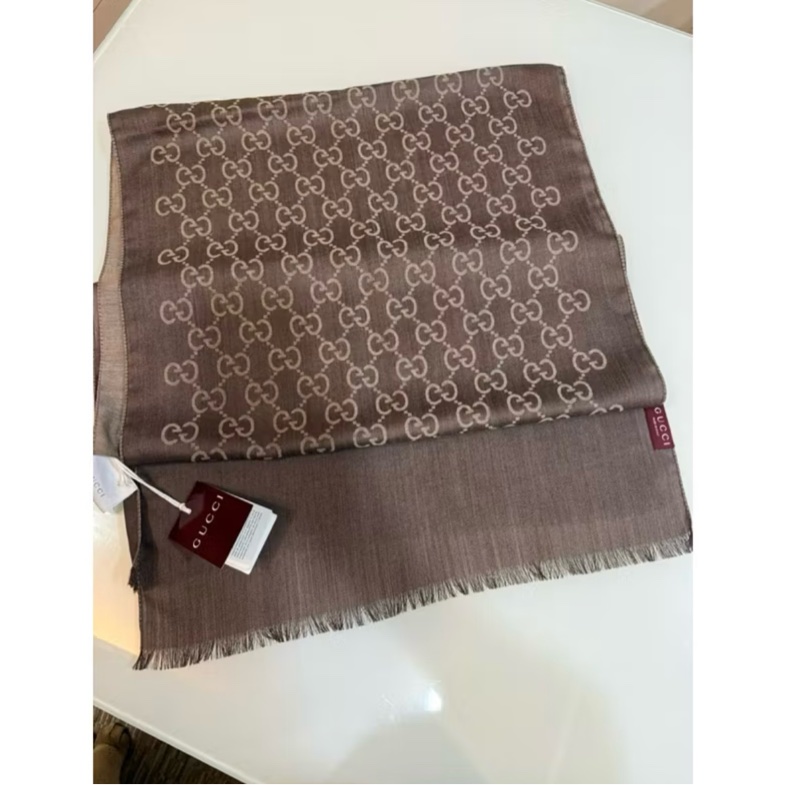 GUCCI 圍巾 絲巾 雙面提花羊毛圍巾-5