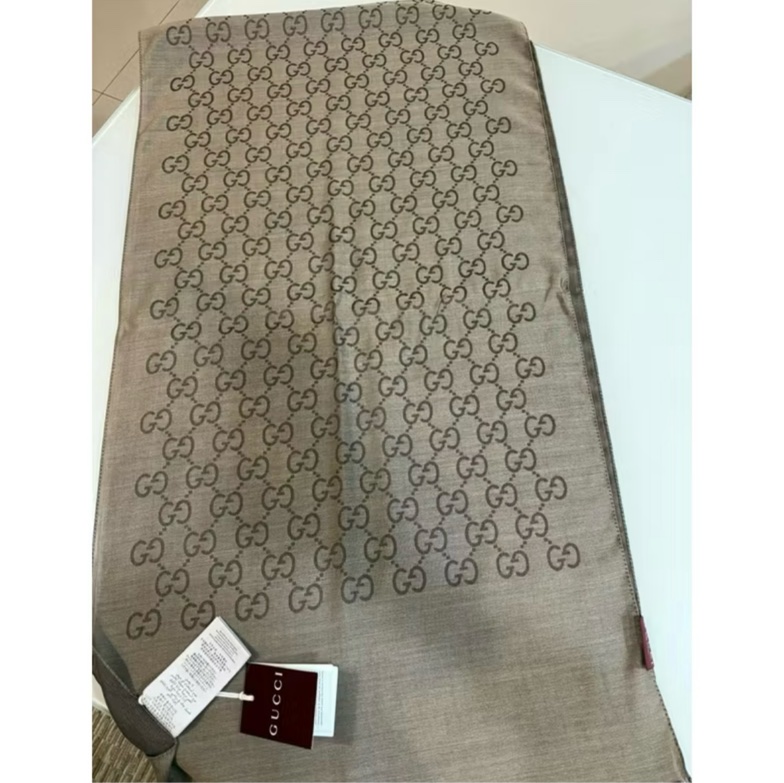 GUCCI 圍巾 絲巾 雙面提花羊毛圍巾-6