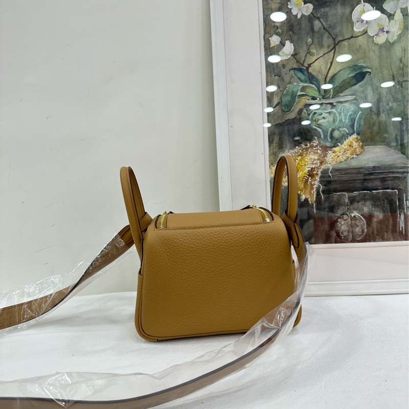 Hermes 愛馬仕minilindy餅乾色金扣 4b餅乾色金扣 K刻 全新有購證-2