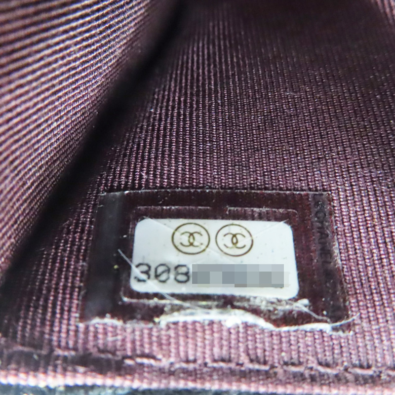 黑色 菱格紋 荔枝牛皮 扣式 卡片零錢包 金扣【CHANEL 香奈兒】-8