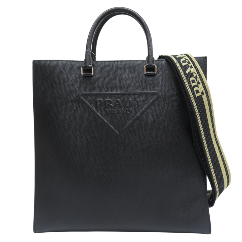 黑色 Saffiano牛皮 Triangle 兩用包 2VG084【PRADA 普拉達】 2VG084-0