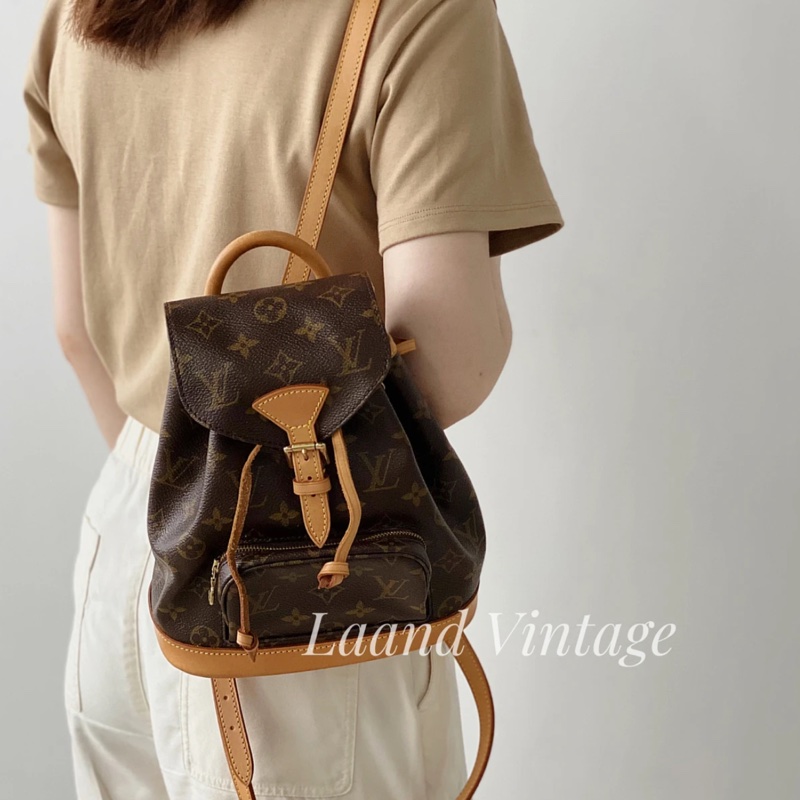 🌷Louis Vuitton 後背包小號 ｜經典花紋✦fufu style 精品✦ 氣質款｜-0