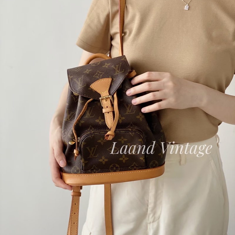 🌷Louis Vuitton 後背包小號 ｜經典花紋✦fufu style 精品✦ 氣質款｜-4