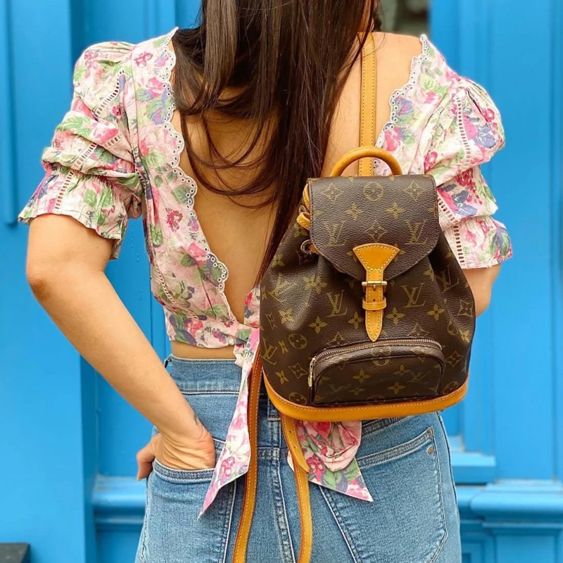 🌷Louis Vuitton 後背包小號 ｜經典花紋✦fufu style 精品✦ 氣質款｜-5