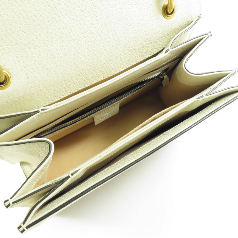 GUCCI 塗層帆布/皮革Queen Margaret金扣手挽肩背兩用袋-4