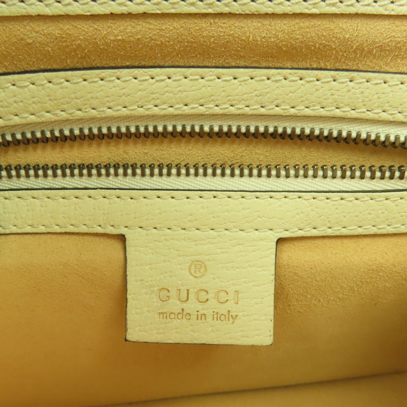 GUCCI 塗層帆布/皮革Queen Margaret金扣手挽肩背兩用袋-5