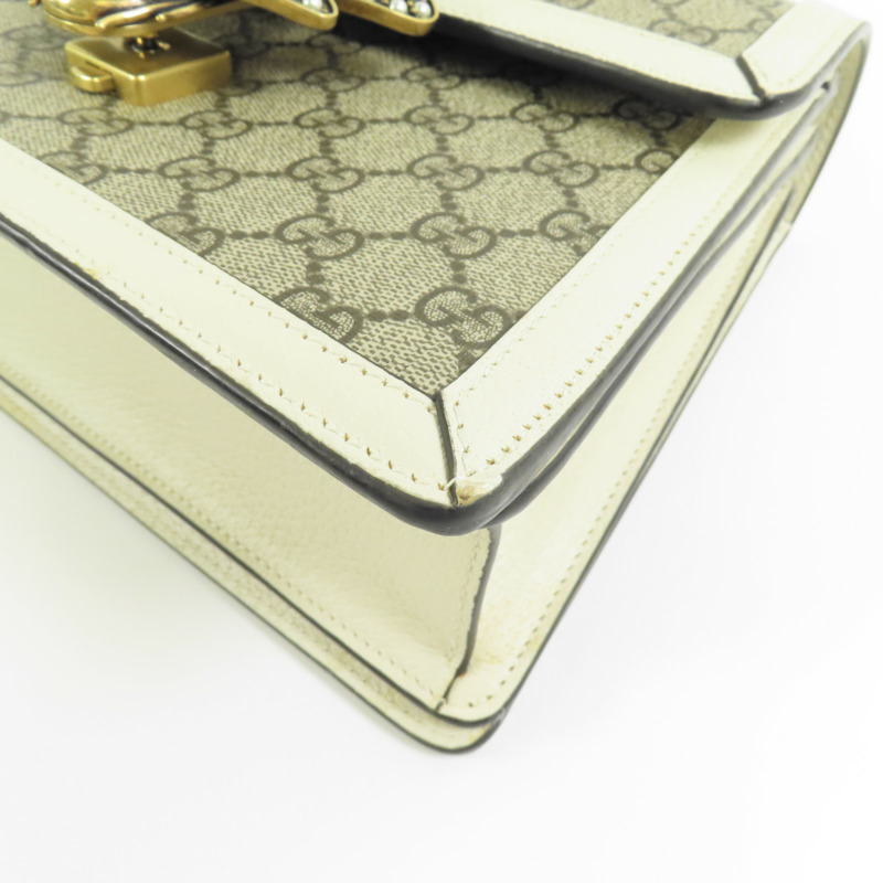 GUCCI 塗層帆布/皮革Queen Margaret金扣手挽肩背兩用袋-10