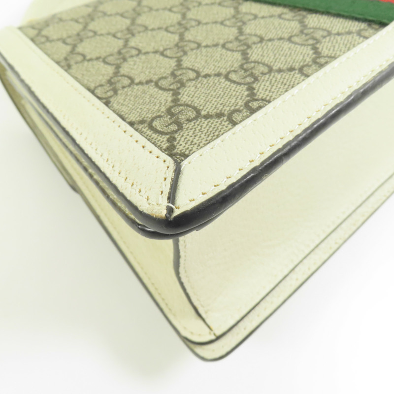 GUCCI 塗層帆布/皮革Queen Margaret金扣手挽肩背兩用袋-11