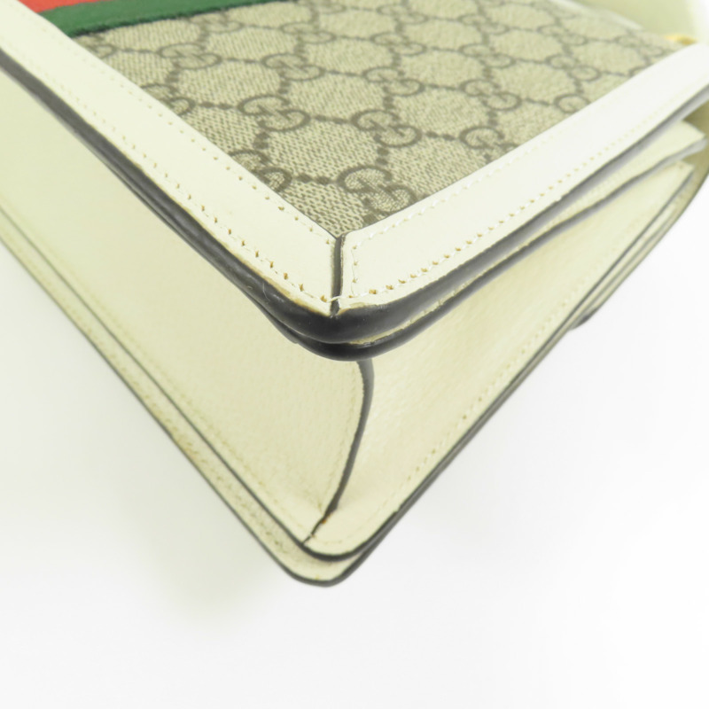 GUCCI 塗層帆布/皮革Queen Margaret金扣手挽肩背兩用袋-12