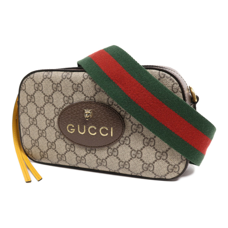 GUCCI 塗層帆布Supreme Messenger金扣肩背袋-2