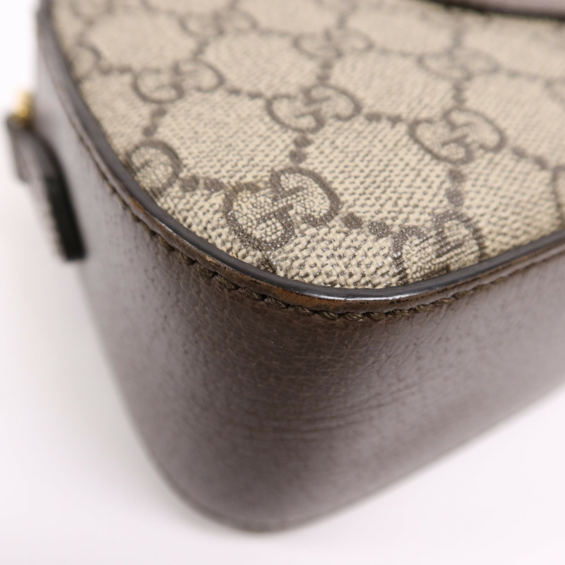 GUCCI 塗層帆布Supreme Messenger金扣肩背袋-5