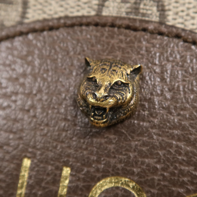 GUCCI 塗層帆布Supreme Messenger金扣肩背袋-8