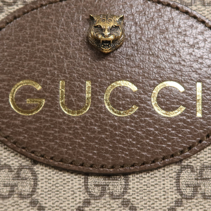 GUCCI 塗層帆布Supreme Messenger金扣肩背袋-9