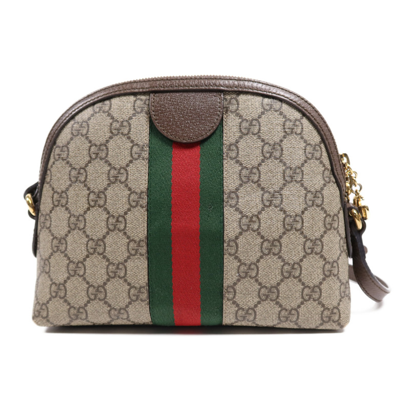 GUCCI 塗層帆布GG Ophidia金扣肩背袋-1