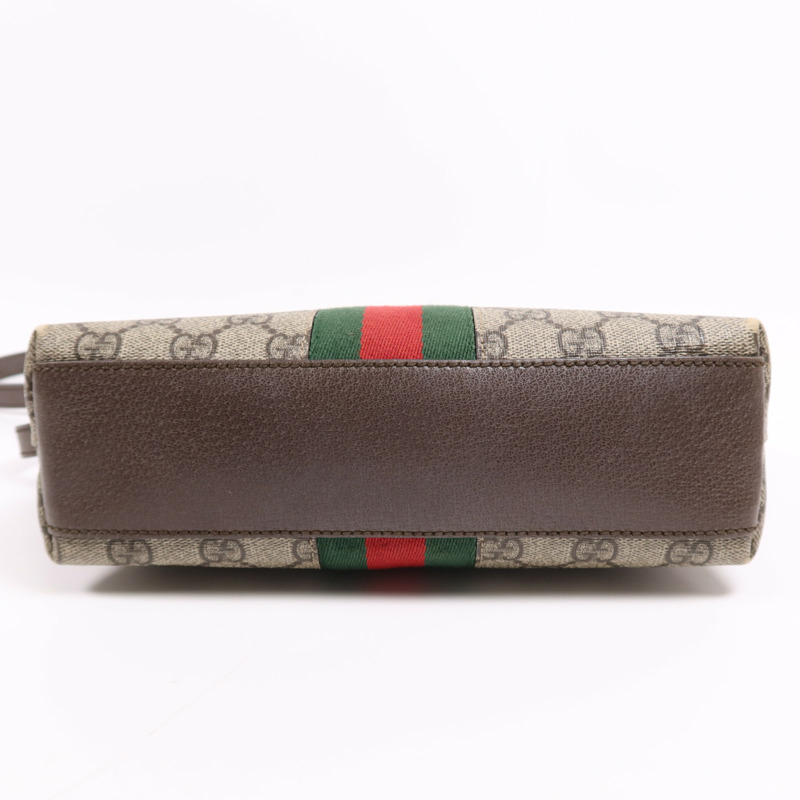 GUCCI 塗層帆布GG Ophidia金扣肩背袋-3