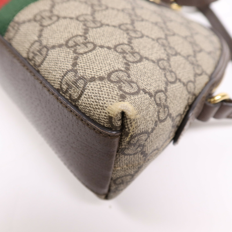 GUCCI 塗層帆布GG Ophidia金扣肩背袋-6