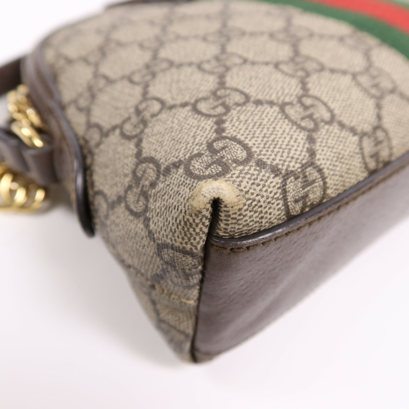 GUCCI 塗層帆布GG Ophidia金扣肩背袋-7