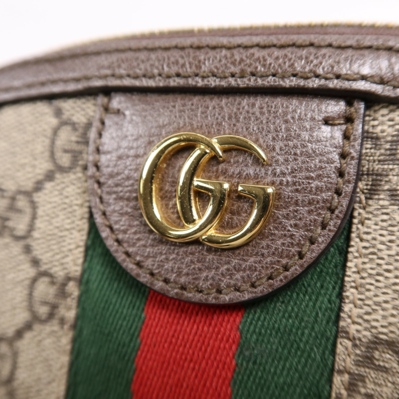 GUCCI 塗層帆布GG Ophidia金扣肩背袋-10