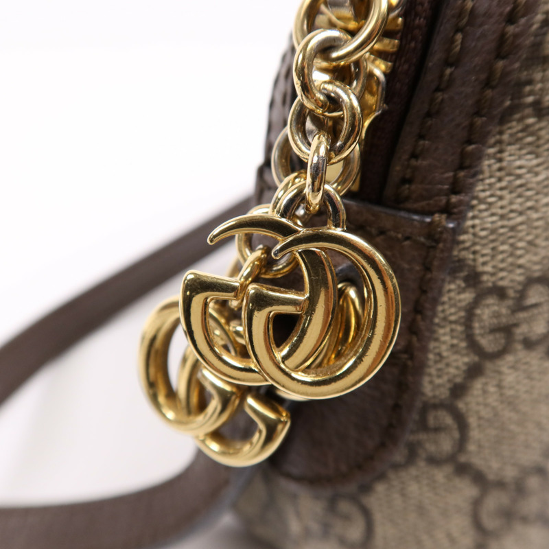 GUCCI 塗層帆布GG Ophidia金扣肩背袋-11